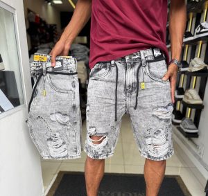 Bermuda City Denim Jeans Rasgada