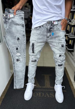 Calça City denim Quadradinha