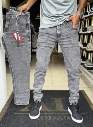 Calça Jay e Jones cinza lisa