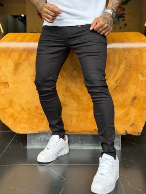 Calça City Denim Plus Preta lisa