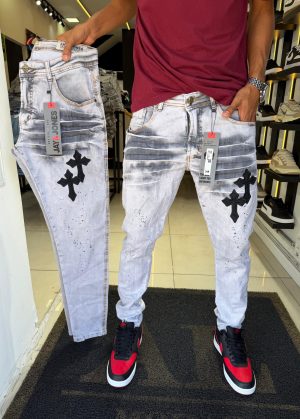 Calça Jay e Jones Cinza Cruz