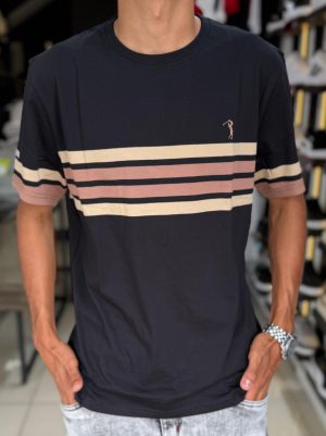 Camiseta Meia Malha listrada Aleatory