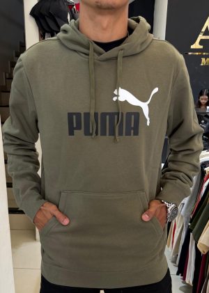Blusa puma ESS logo Hoodie loden