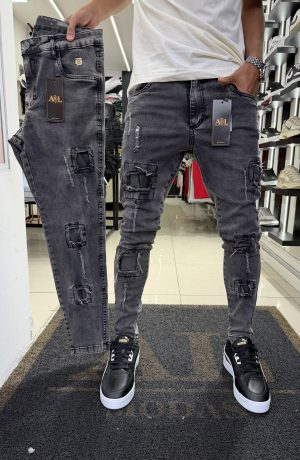 Calça jogador AL quadradinha grafite