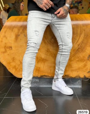 Calça City Denim Rasgadinha Clara