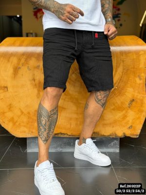 Bermuda City Denim Plus Preta