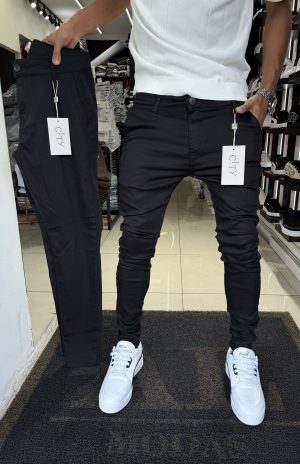 Calça City Denim Alfaiataria Preta