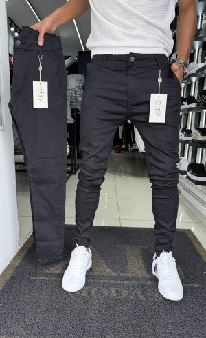 Calça City Denim Alfaiataria Preta