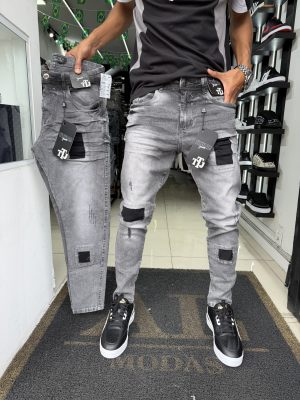 Calça Titular Jeans quadradinho