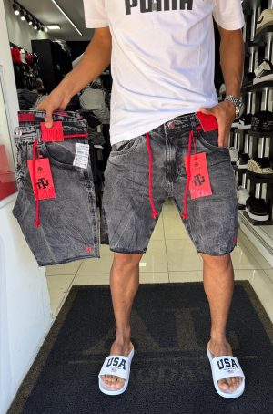 Bermuda titular Jeans amassadinha