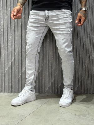 Calça Jay e Jones Cinza lisa jeans