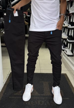 Calça City Denim Preta lisa